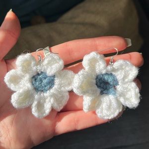 Crotchet flower earrings